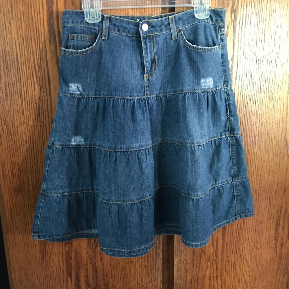 DENIM PEASANT/PRARIE MIDI SKIRT🦋 - Picture 3 of 8